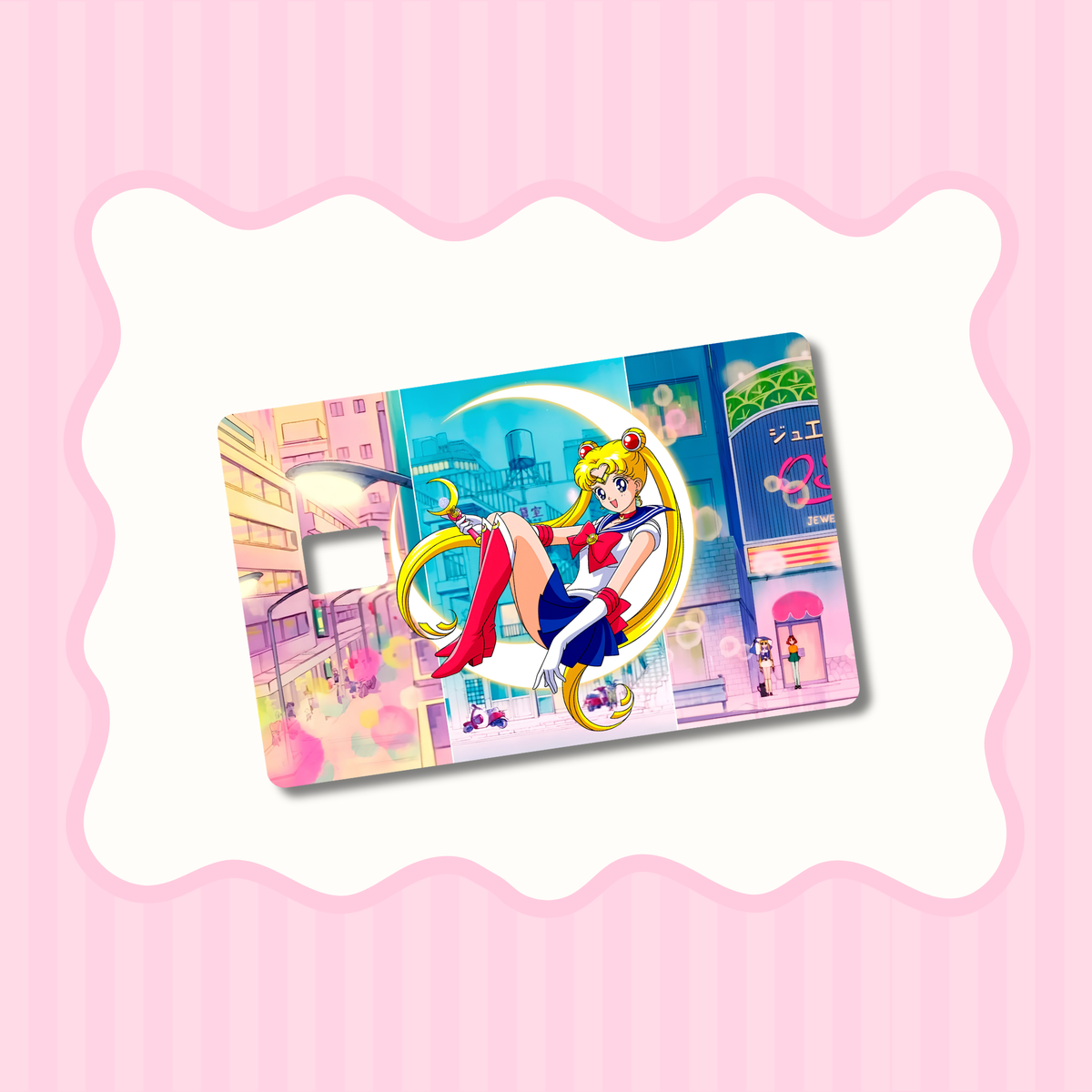 Sailor M Sititng on Moon Card Skin