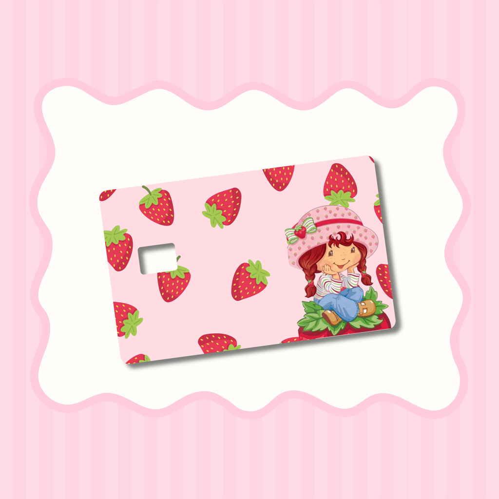 Strawberry Girl with Strawberries Card Skin