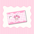 Melo Pink Gingham Card Skin