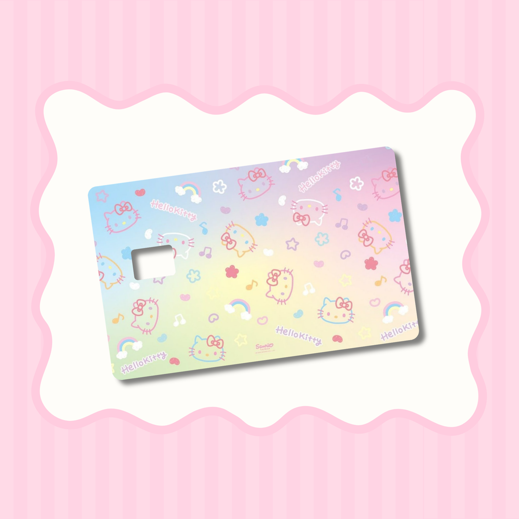 HK Face Print Rainbow Card Skin